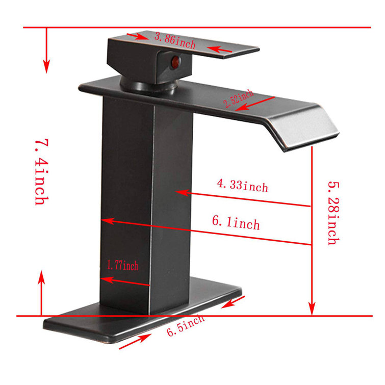 Oil Rubbed Bronze Single Handle Bathroom Faucet with Drain Assembly