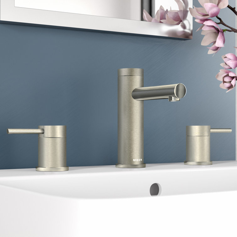 Align Brushed Nickel Modern Dual-Handle Bathroom Faucet