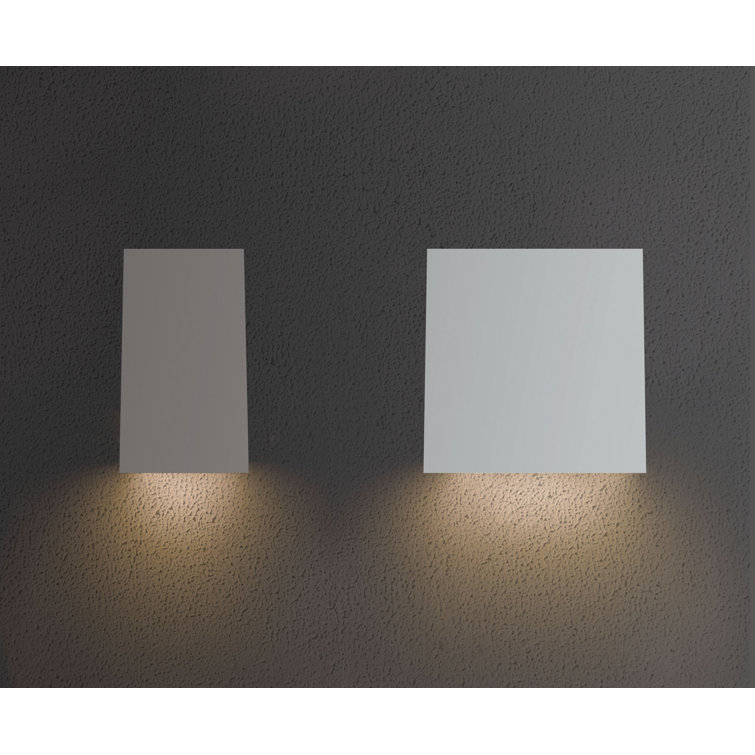 Sleek Textured White LED Dimmable Wall Sconce