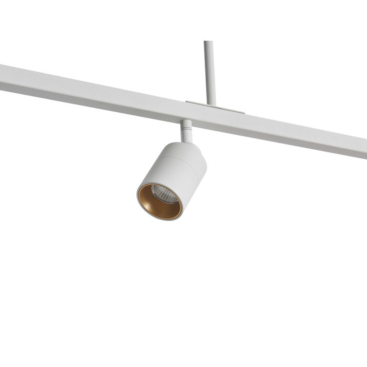Matte White Steel Adjustable LED Track Pendant Light