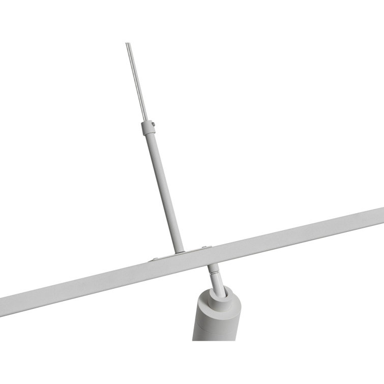 Matte White Steel Adjustable LED Track Pendant Light