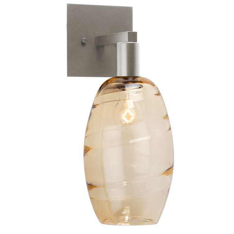 Ellisse Gilded Brass & Bronze Blown Glass Wall Sconce