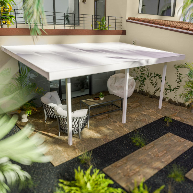 White Aluminum Frame 19'2" x 12' Insulated Roof Patio Cover
