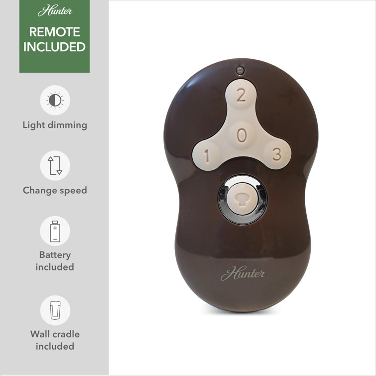 52" Bronze Ceiling Fan with LED Light and Remote