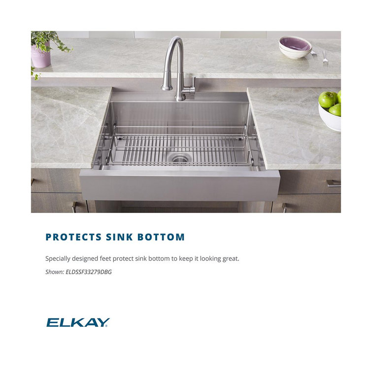 Polished Stainless Steel Rectangular Sink Grid 19-1/2" x 15-1/2"