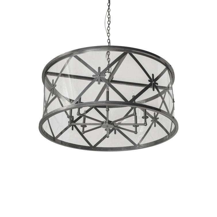 Extreme Chrome 8-Light Crystal Drum Chandelier