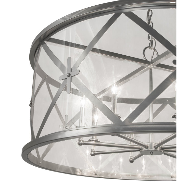 Extreme Chrome 8-Light Crystal Drum Chandelier