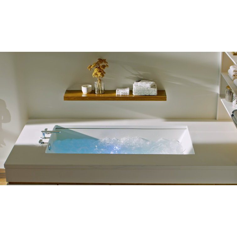 Solna 66" x 36" Oyster Acrylic Drop-In Soaking Bathtub