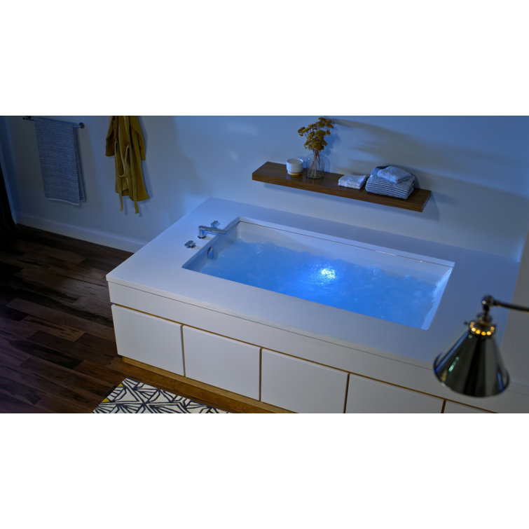 Solna 66" x 36" Oyster Acrylic Drop-In Soaking Bathtub