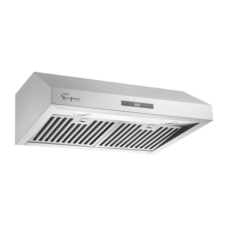 30" Brushed Stainless Steel Under Cabinet Range Hood with Charcoal Filter