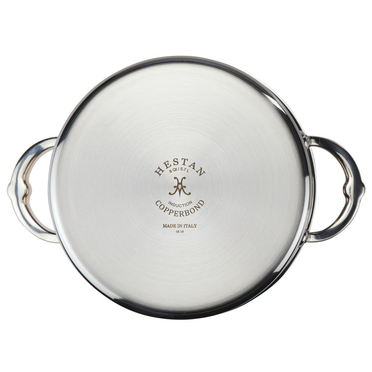 Copper and Stainless Steel 6 Quart Induction Stock Pot