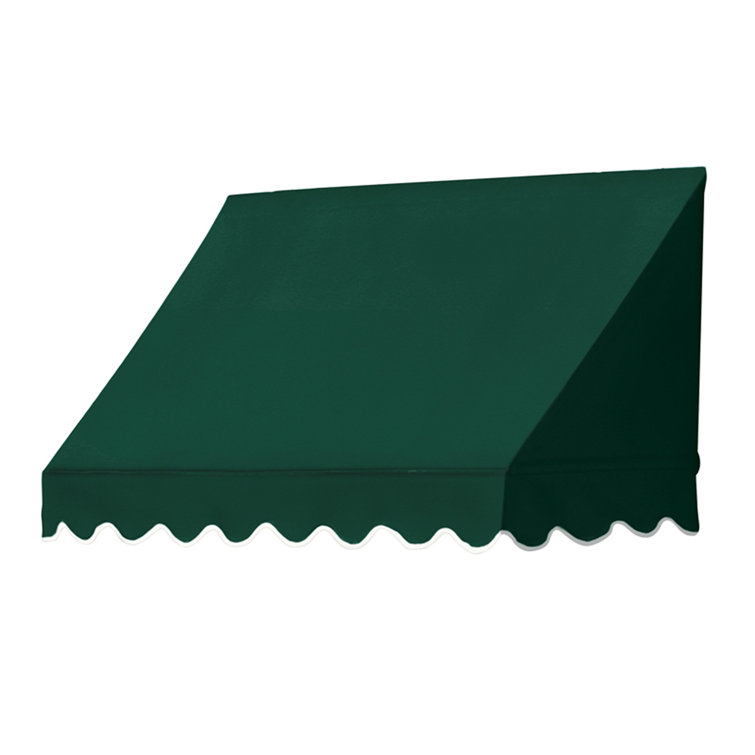 Forest Green 4 ft. Retractable Fabric Window/Door Awning