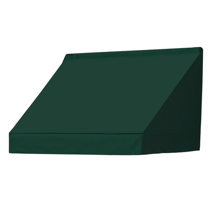 Forest Green 6 ft. Acrylic Retractable Window Awning