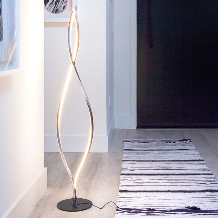 Twist 43" Black LED Floor Lamp with 3-Way Switch