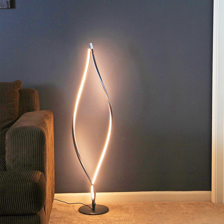 Twist 43" Black LED Floor Lamp with 3-Way Switch