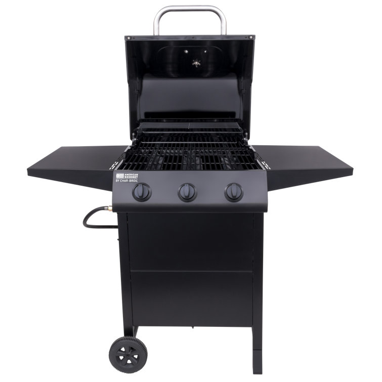 Char-Broil Black 3-Burner Propane Gas Grill with Stainless Steel Burners