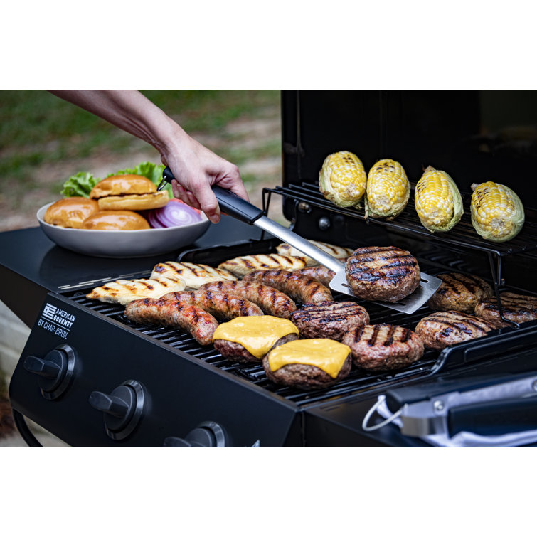Char-Broil Black 3-Burner Propane Gas Grill with Stainless Steel Burners