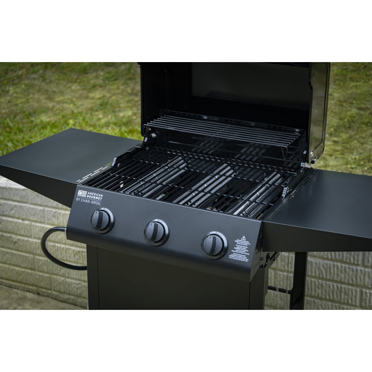 Char-Broil Black 3-Burner Propane Gas Grill with Stainless Steel Burners