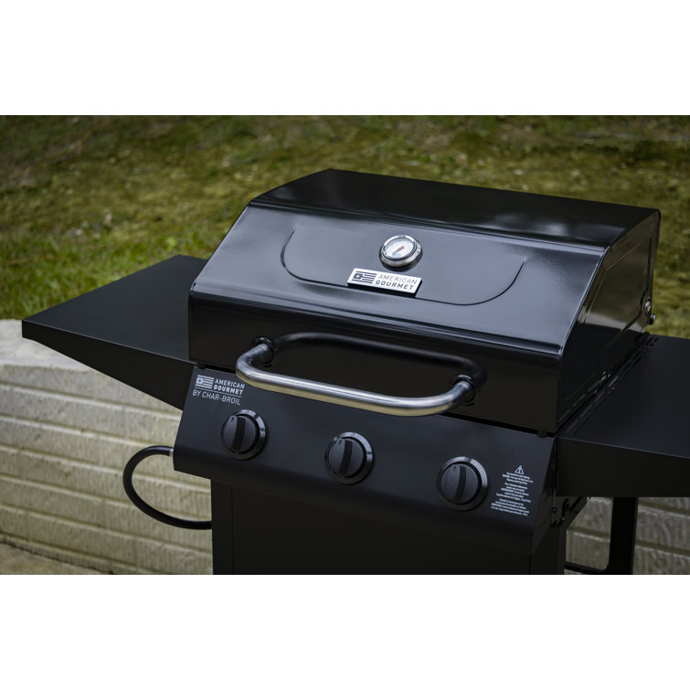 Char-Broil Black 3-Burner Propane Gas Grill with Stainless Steel Burners