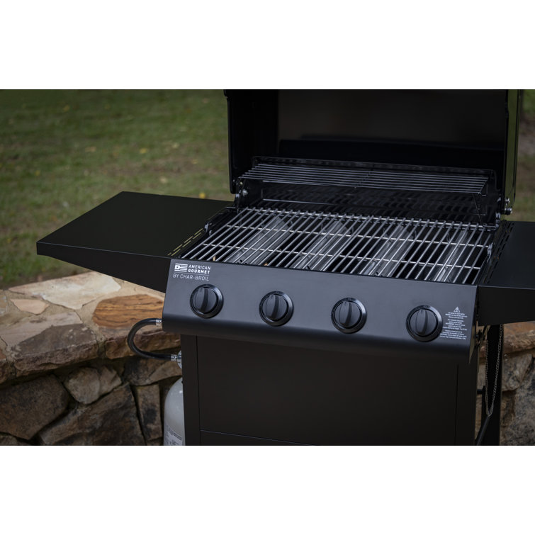 American Gourmet 4-Burner Black Stainless Steel Propane Gas Grill