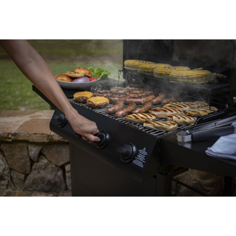 American Gourmet 4-Burner Black Stainless Steel Propane Gas Grill