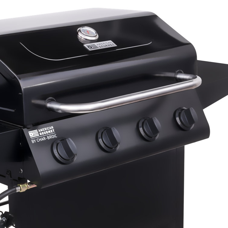 American Gourmet 4-Burner Black Stainless Steel Propane Gas Grill