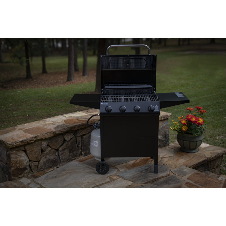 American Gourmet 4-Burner Black Stainless Steel Propane Gas Grill