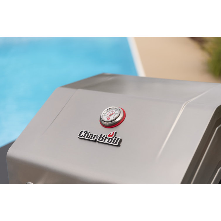 Black Stainless Steel 2-Burner Propane Gas Grill with Infrared