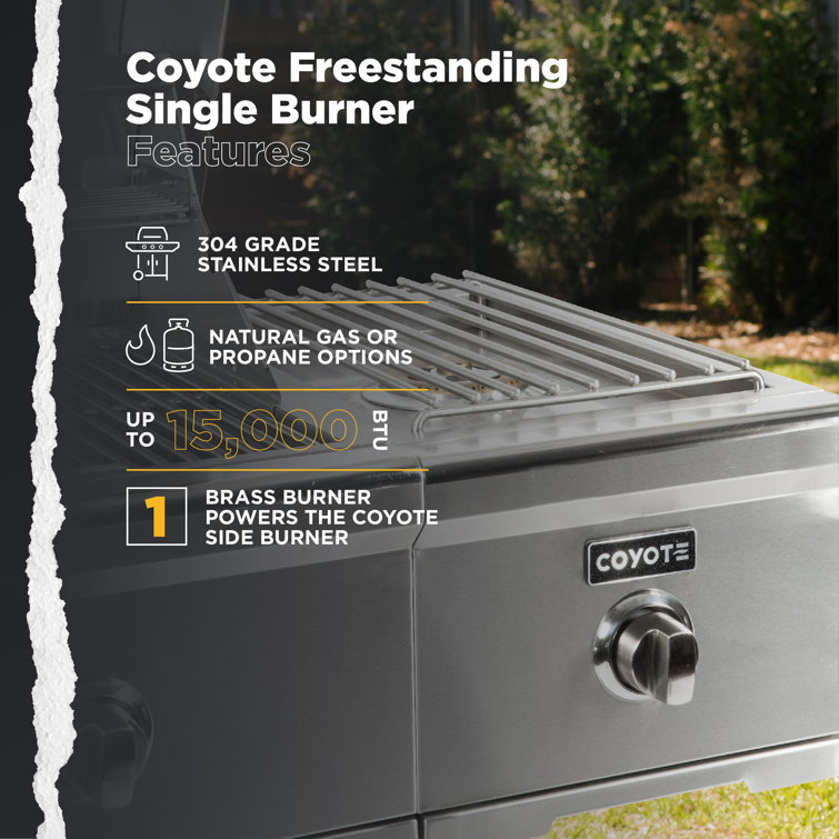 Stainless Steel Natural Gas Single Side Burner with Cover