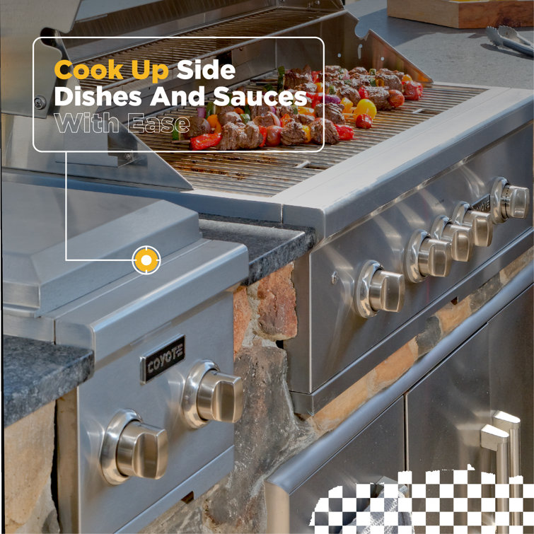 Coyote 12" Stainless Steel Double Side Burner with Cover