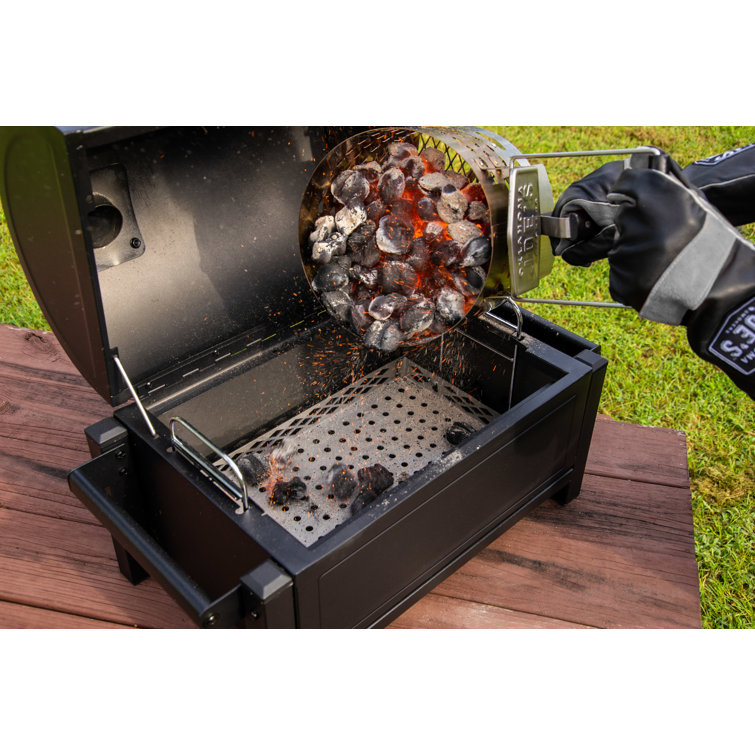 Rambler 218 sq in Heavy-Duty Black Steel Tabletop Charcoal Grill