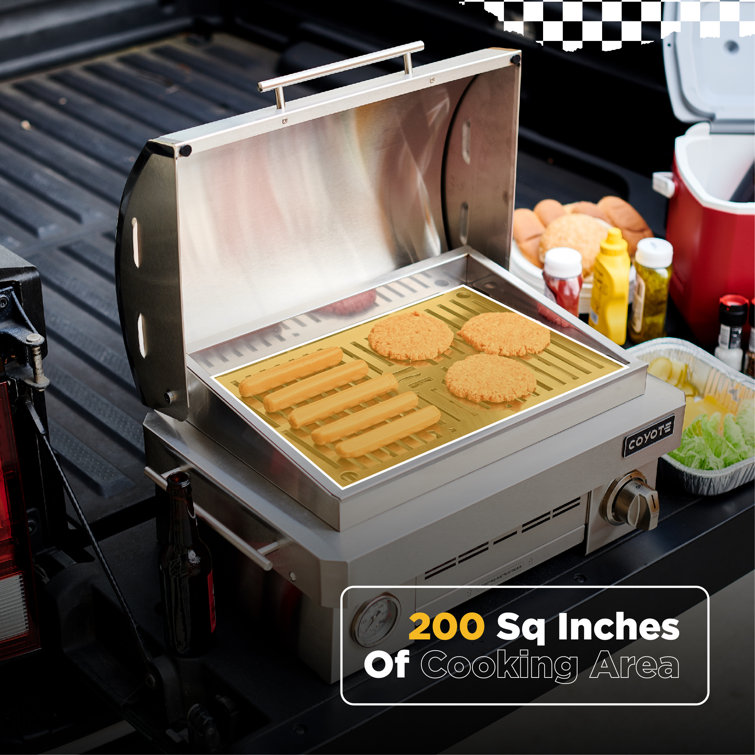 Coyote Stainless Steel Portable Propane Gas Grill with Signature Grates
