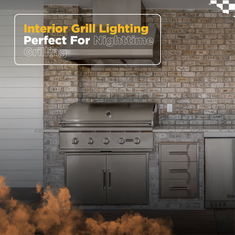 Stainless Steel 42-Inch Built-In Propane Gas Grill with Smoker