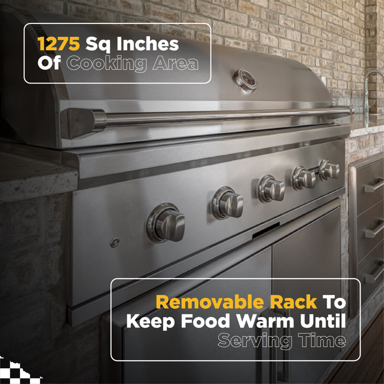 Stainless Steel 42-Inch Built-In Propane Gas Grill with Smoker