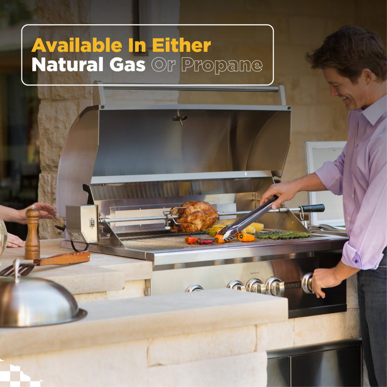 Coyote 36-Inch Stainless Steel Built-In Propane Gas Grill with Rotisserie