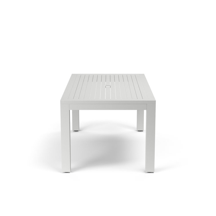 Poinsettia 64'' White Aluminum Outdoor Dining Table