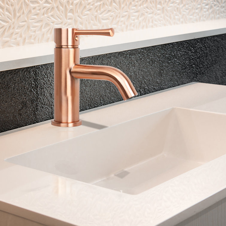 Copper Single-Handle Bathroom Faucet with Brass Construction