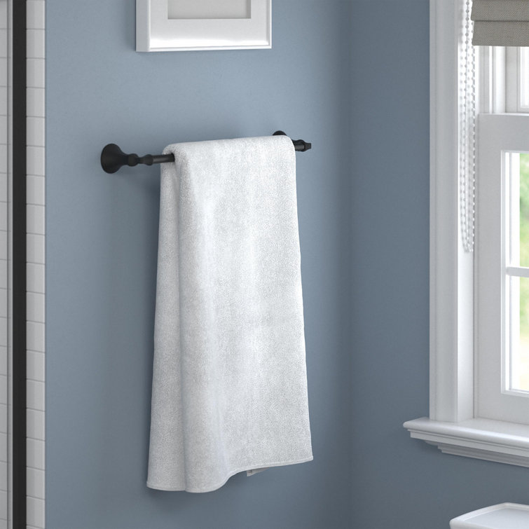 Ashlyn Matte Black Stainless Steel Wall Mounted Towel Bar