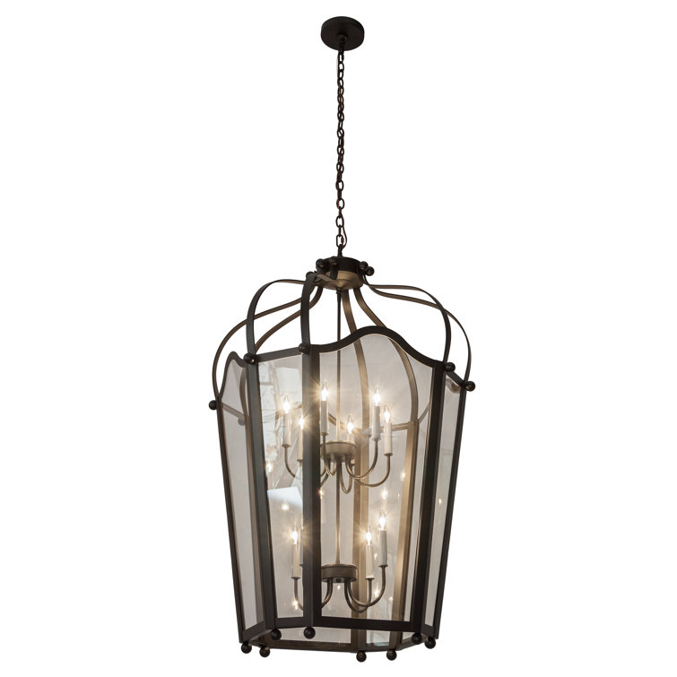 Oil Rubbed Bronze 10-Light Crystal LED Chandelier