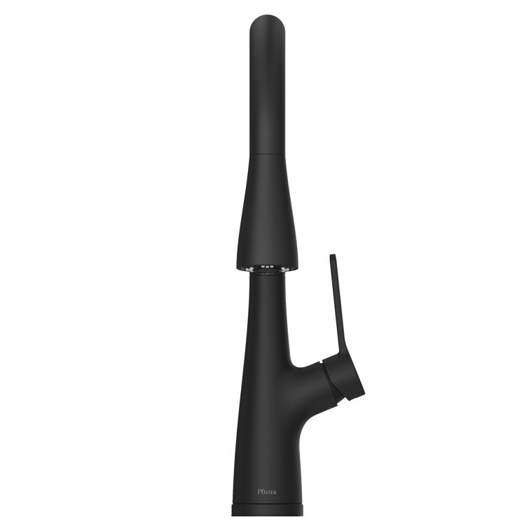 Neera 16.5" Matte Black Stainless Steel Pull-Out Kitchen Faucet