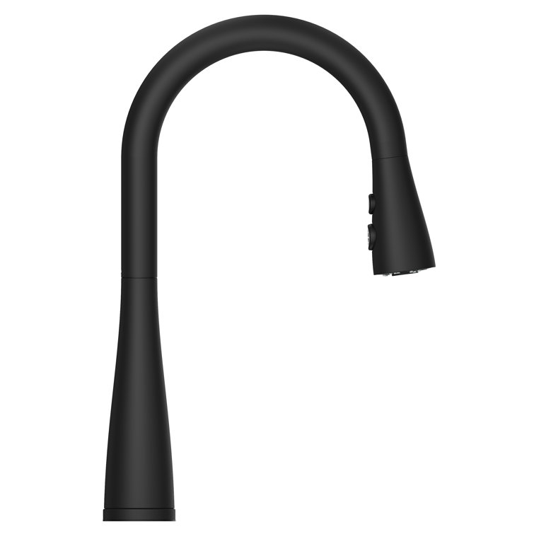 Neera 16.5" Matte Black Stainless Steel Pull-Out Kitchen Faucet