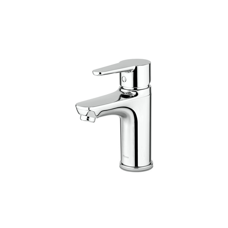 Polished Chrome Modern Single Hole Bathroom Faucet