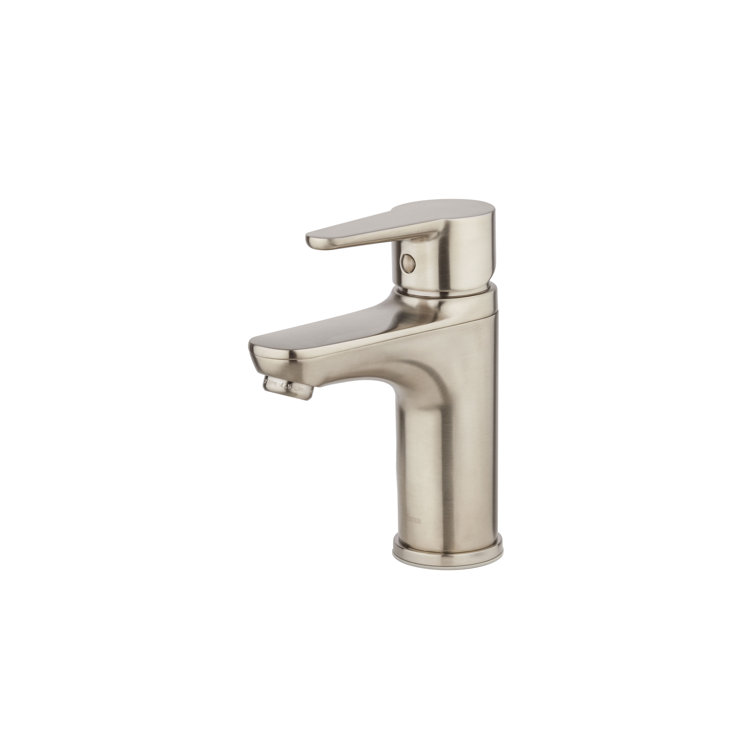 Pfirst Series Modern Single-Handle Brushed Nickel Bathroom Faucet