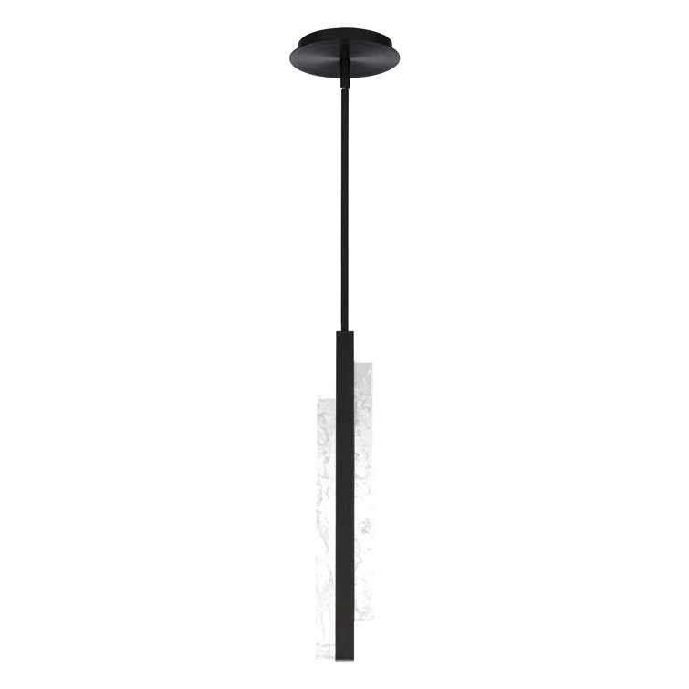 Tandem Black LED Mini Pendant with Cloudy Acrylic Diffuser