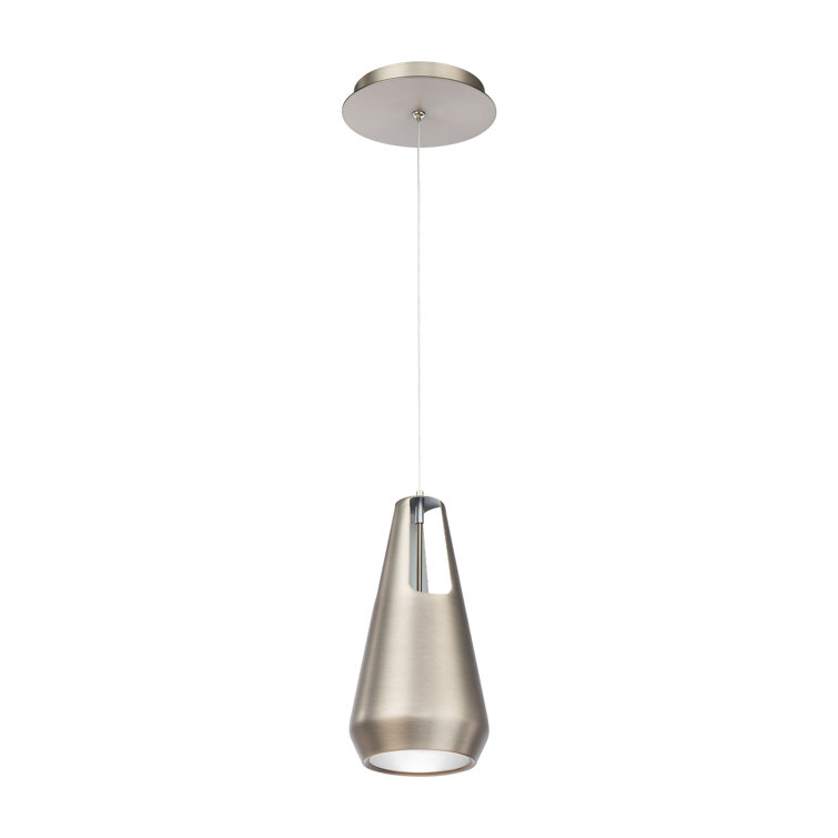 Sleek Mini Ingot LED Pendant in Brushed Nickel for Indoor/Outdoor