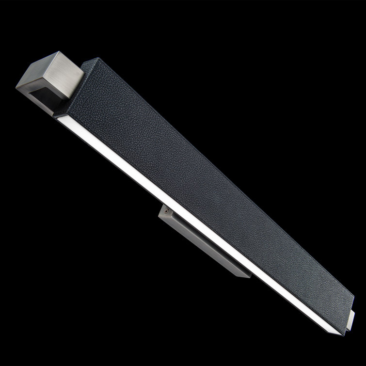 Pebbled Black Brushed Nickel 2-Light LED Bath Bar with Frosted Glass