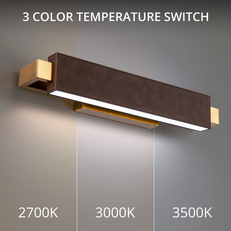 Bomber Brown Aged Brass LED Wall Sconce with Frosted Glass