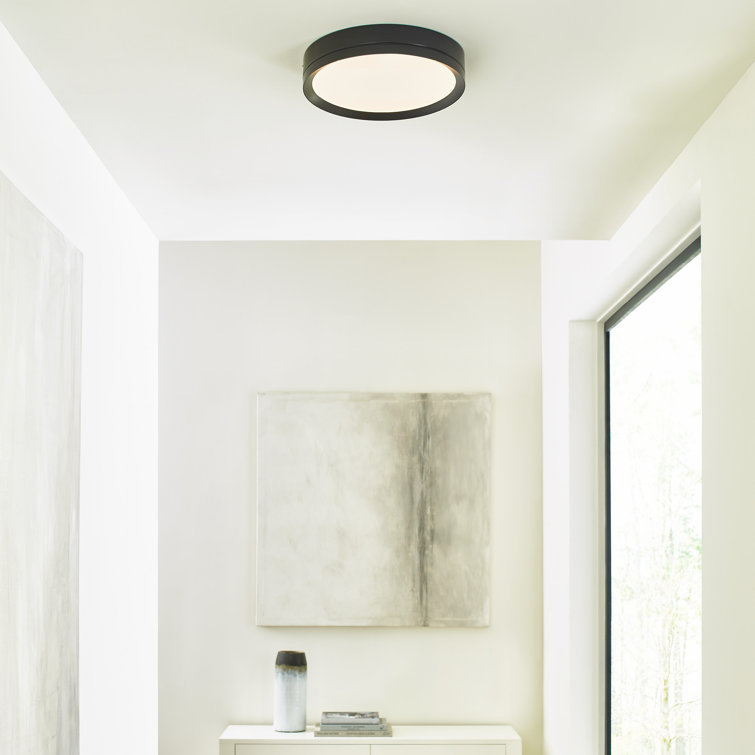 Antique Bronze 12" Glass LED Flush Mount Light