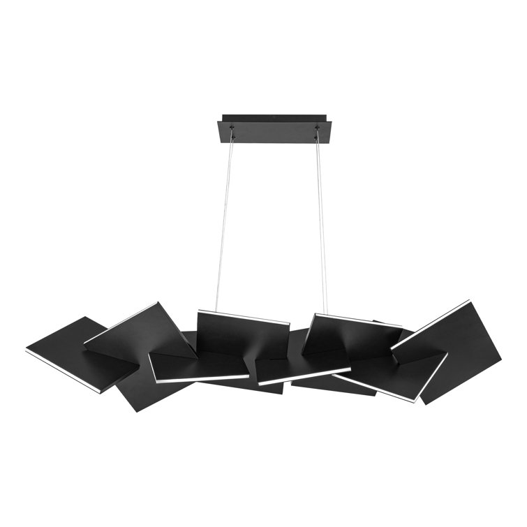 Konstruct Black Glass LED Indoor/Outdoor Chandelier