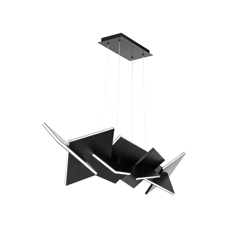 Konstruct Black Glass LED Indoor/Outdoor Chandelier